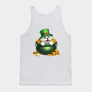 St Patricks Day Maltese Dog Tank Top